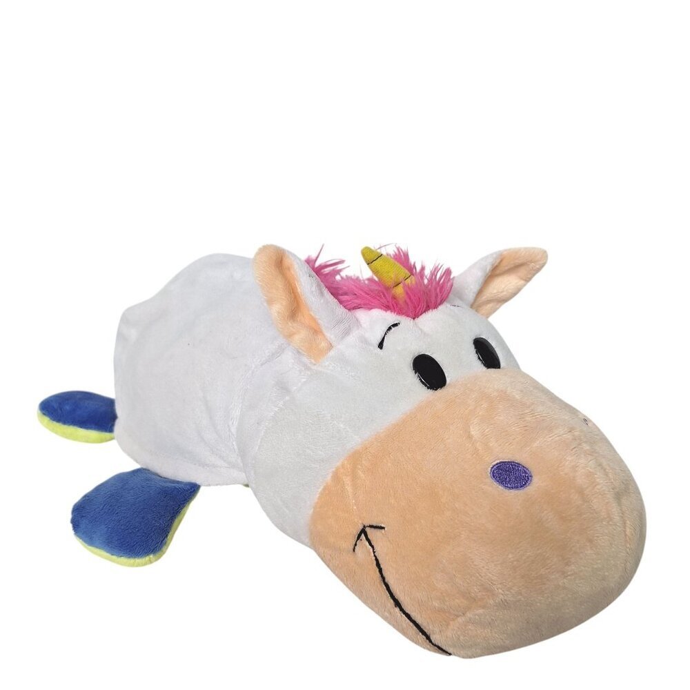 Flip a Zoo White Unicorn Green Dragon Reversible Plush 19 Inch